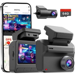 Dashcam voor auto voor en achter – Dual dashcam – Voor- en achtercamera – Autocamera – Full HD dashcam – Dashcam met nachtzicht – Dashcam met bewegingssensor – Groothoeklens – Parkeermodus – Loop recording – Dashcam met SD-kaart
