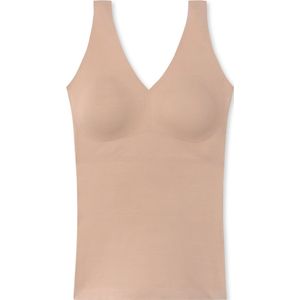 SCHIESSER Invisible Soft singlet (1-pack) - dames top met bandjes microvezel verwijderbare pads ahorn - Maat: 38