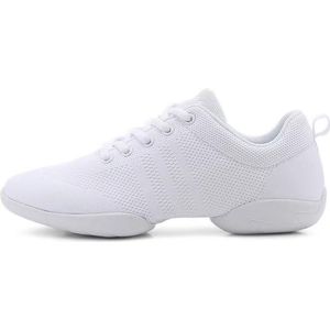 Danssneakers Dames Splitzool | Wit | 'Salsette' | Vegan dansschoenen | Hiphop, latin, zumba | Maat 32