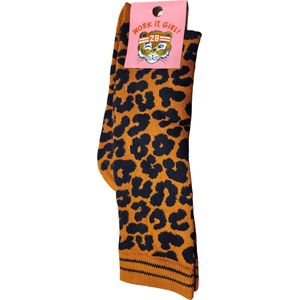 Z8 meisjes kniekous Valerie Leopard maat 35-38