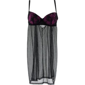 Guy de France - Negligé tule en kant - zwart - 70B