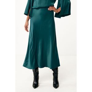 Mexx Rok Midi Satijn Groen Dames - Maat 40