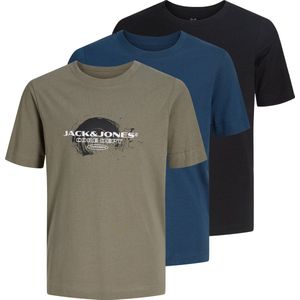 Jack & Jones Junior Shirt  donkerblauw / greige / zwart / wit