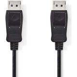 DisplayPort-Kabel - DisplayPort Male - DisplayPort Male - 4K@60Hz - Vernikkeld - 3.00 m - Rond - PVC - Zwart - Polybag