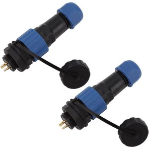 Vrouwelijke Stekker Mannelijke Aansluiting SD16 IP68 Waterdichte Connector Hoge Sterkte Bestand Tegen Hoge Temperaturen voor Communicatie-elektronica - 3-pins achterste moer toegevoegd .