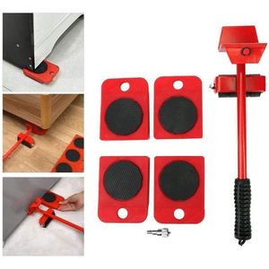 Meubels bewegend gereedschap zwaar meubilair bewegend gereedschap verdikt rolwielen transport Shifter Mover met basis en reserverol voor lade bed sofa kast