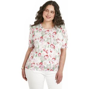 Zachte trui met korte mouwen en ronde hals