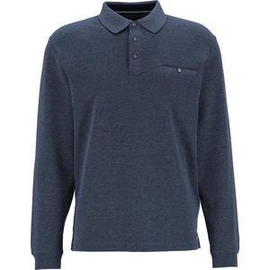 Casa Moda Polo LS Navy Blauw - Maat L - Heren - Longsleeve polo