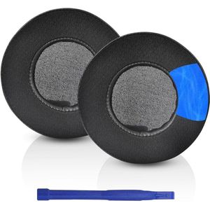 Allecto Plus - Vervangende Oorkussens voor Hoofdtelefoons, Compatibel met Diverse Modellen, Mesh Leer en Ice Gel Materiaal, Zwart/Gel Kleur.