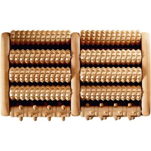 Voetmassageroller van hout FSC® 100% - Voetmassageapparaat voor hielspoor massage - Roller voor voetenmassage. Voetmassage