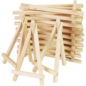 Houten Mini-Ezel - Perfect voor Kinderambachten en Kleine Doeken - 20 Stuks