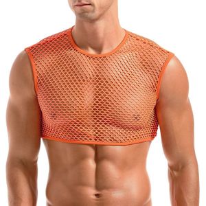 Heren Mesh Spier Onderhemden met Visnet Design