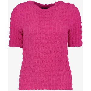 TwoDay dames top met structuur roze - Maat S