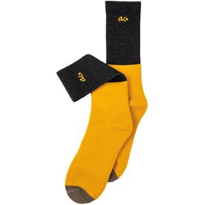 Alfredo Gonzales unisex merino sokken hike booty geel & grijs