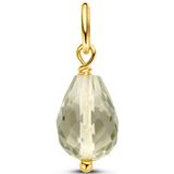 14K geelgoud hanger groen amethist 4030983