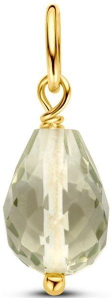 14K geelgoud hanger groen amethist 4030983