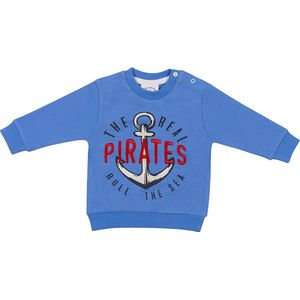 Frogs and Dogs - Pirate Sweater Real Pirates | Blauw - Katoen - Maat 80