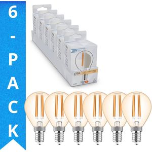 LED's Light LED Lampen E14 - Helder glas - Warm wit licht - 470 lm - 6PACK