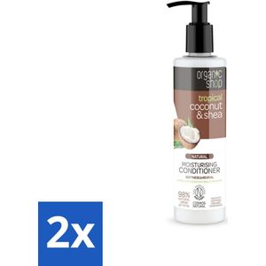 Organic Shop - Coconut & Shea Conditioner - Verzorgend en Voedend - 280 ml - Voordeelverpakking - 2 stuks