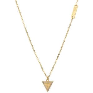 Guess Dames plated Ketting triangel hanger - Staal - Ketting - Cadeau - 47 cm - Goudkleurig