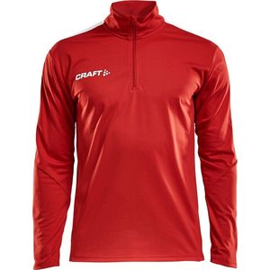 Craft Progress Halfzip LS Shirt Heren  Sportshirt - Maat XL  - Mannen - rood/wit