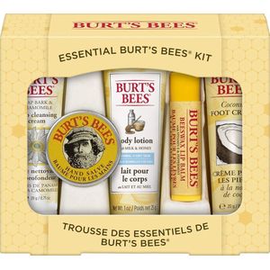 Burt's Bees Essential Bees Kit - Bodylotion - Cleansing Cream - Lip Balm - Foot Cream - Handcréme - Huidverzorging - Huidverzorging geschenksets - Cadeau