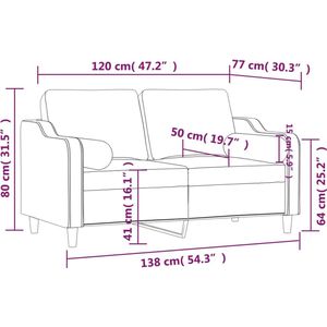 vidaXL-Tweezitsbank-met-sierkussens-120-cm-stof-donkergrijs