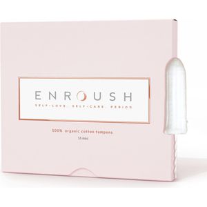 Enroush- Mini Tampons - 100% Biologisch Katoen - Voor Lichte Dagen - 16 stuks