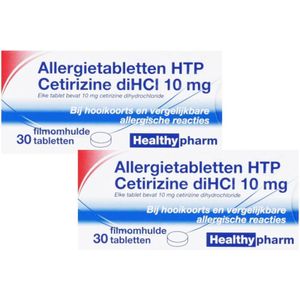 Healthypharm Allergietabletten HTP Cetirizine diHCI 10 mg - 2 x 30 tabletten