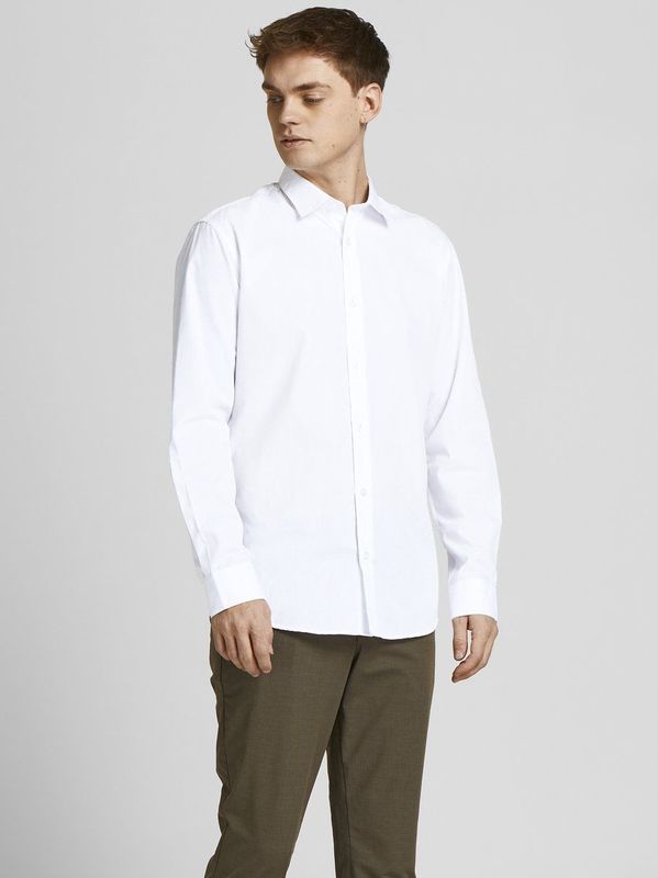 JACK & JONES Zakelijk overhemd 'JJJoe'  navy / wit