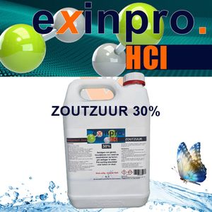exinpro Zoutzuur 30% | 5L | HCl | Voor het verwijderen van cementsluier en opfrissen van gevels | Etsen van beton en staal