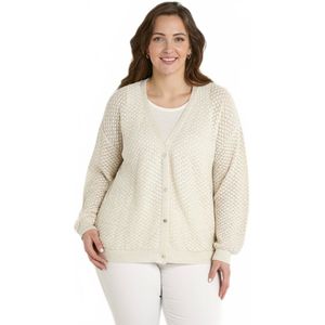 Vest met lange mouwen en V-hals met knopen