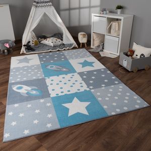 Paco Home Kindertapijt Kinderen Vloerkleed Kinderkamer Antislip Regenboog Hart Stippen 120x160 cm