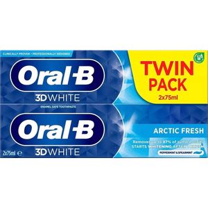 Oral-B 3D White Arctic Fresh Twinpack Tandpasta - 2 x 75 ml