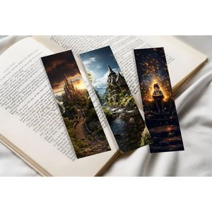 Fantasy boekenleggers - Set van 3 - Dubbelzijdig gedrukt