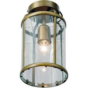 Klassieke hanglamp lantaarn Pimpernel | 1 lichts | bruin / brons / transparant | glas / metaal | Ø 16 cm | hoogte van 26 cm | eetkamer / woonkamer / slaapkamer lamp | warm / sfeervol licht | modern / landelijk design