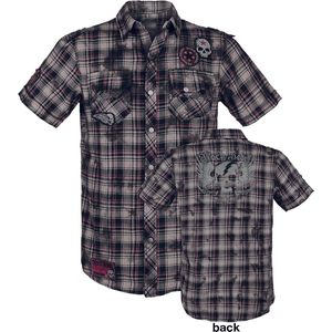 Rock Rebel by EMP Zwart-wit shirt met korte mouwen - Heren - S