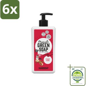 Marcel's Green Soap - Handzeep Argan & Oudh - Plantaardig & duurzaam - 500 ml - Voordeelverpakking - 6 stuks - Handzeep - Argan