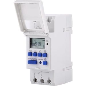 Digitale Timer Programmeerbaar 7 Dagen LCD-Display DIN Rail Relais Tijdschakelaar - 220V Toevoegen