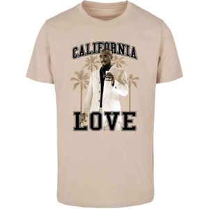 Mister Tee - California Love Palm Trees Heren T-shirt - M - Beige