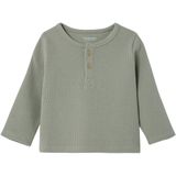 T-shirt - Saliegroen - Baby - Lange Mouwen - Honingraatsteek