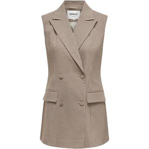 Only Vest Onlmolly S/l Check Mix Vest Tlr 15303350 Pumice Stone/mix Dames Maat - W36