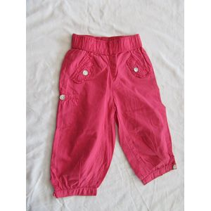 dirkje , zomer lange broek , meisje, fuchia , 74 - 9 maand