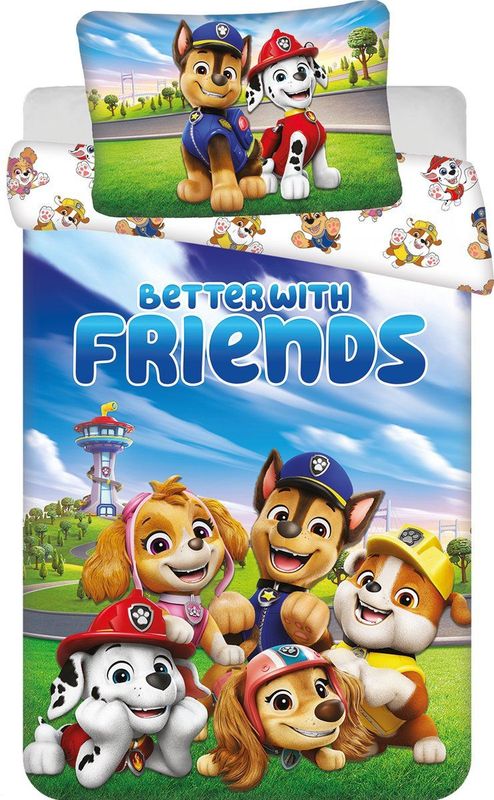 Paw Patrol - Peuterdekbedovertrek - 100 x 135 cm