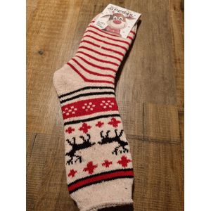 1 Paar - Alpaca Wollen Sokken - Maat 39-42 - Wintersokken - Huissokken - Wandelsokken - Cadeau Artikel