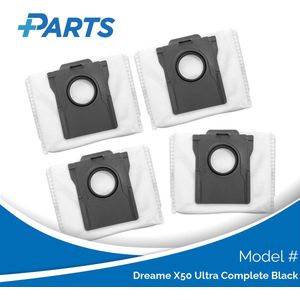 Dreame X50 Ultra Complete Black Stofzakken (4 Stuks, Plus.Parts® alternatief voor X30/X40 DUST BAGS)