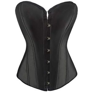 Effen Zwarte Bustier Top voor Vrouwen - Burlesque Korset