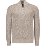 NZA - Ecru - Katoenen Half Zip Trui