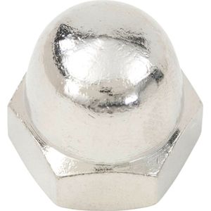 Wurth - DIN 1587 vernikkeld messing - Zeskantdopmoer, hoog model DIN 1587 messing, vernikkeld (E2J) - x 100 st