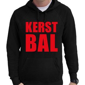 Foute Kerst hoodie / hooded sweater - KERSTBAL- zwart voor heren - kerstkleding / kerst outfit XL